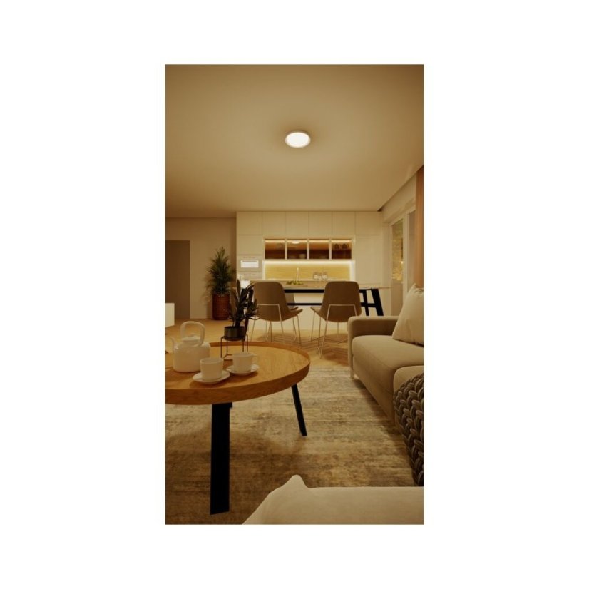Philips UltraEfficient 8720169301054 Pebblo stropné svietidlo D320mm LED 10W/1850lm 2700K biela, béžová, SceneSwitch