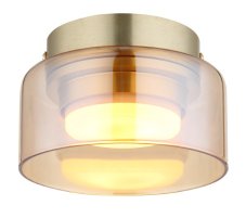 GLOBO 16055DG HIGGINS stropní svítidlo D130mm 1xGX53 6W 400/300lm 1800K zlatá, jantarová