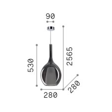 Závěsné svítidlo 1x E27 modrá IP20 Ideal Lux KALIQUE 359694