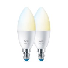 Philips Wiz Tunable white 8719514551336 LED žárovka E14 C37 4,9W/470lm 2700-6500K svíčka 2-set