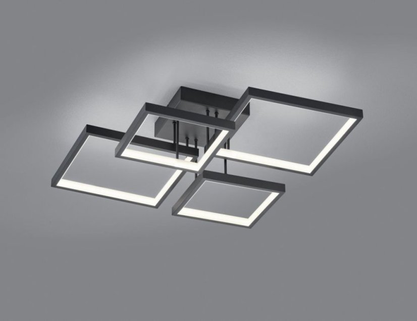 TRIO 627710432 Sorrento LED stropní svítidlo 24W / 2400lm 3000K matné černé, switchdimmer