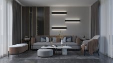 Immax 07137-B NEO LÍNEA nástěnné svítidlo LED 760mm 40W/2160lm 2700-6500K matná černá, dálkové ovládání
