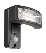 RABALUX 77019 Valpovo solární svítidlo reflektor LED 2,4W/250lm 4000K IP44 černá, průhledná, soumrakový a pohybový senzor