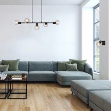 RABALUX 3297 Sullivan závěsné svítidlo 5xE14 černá, kouřová