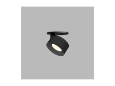 LED2 21507333 KLIP kruhové otočné zápustné bodové svítidlo 77mm 11W / 770lm 3000K chromově černá