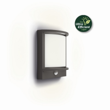 Philips 8720169263710 UltraEfficient Samondra vonkajšie nástenné svietidlo so senzorom PIR LED 3,8W/800lm 2700K IP44 antracit