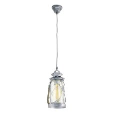 Eglo VINTAGE 49214 Závěsné svítidlo BRADFORD antik stříbrná 1X60W