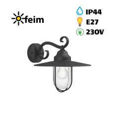 Philips 16270/30/PN Pasture nástenné svietidlo čierne 1x E27 IP44