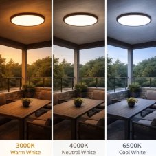 Venkovní stropní svítidlo LED 3000 / 4000 / 6500K hnědá IP44 Rabalux Lautrec 75083