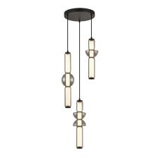 LED závesné svietidlo 6638 lm 3000K svetlošedá ITALUX Bruni PND-27372-3A-57W-BK
