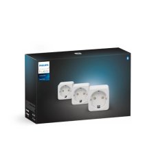 Zásuvka (bez uzemňov. kolíku) biela Philips HUE Smart Plug EU (typ F) 8720169258341 balení 3 ks