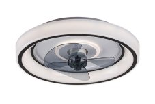 RABALUX 71009 Horacio stropní svítidlo s ventilátorom LED D470mm 67W/5850lm 3000-6000K černá, bílá, dálkový ovladač