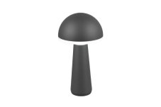 TRIO Reality R57716142 FUNGO venkovní stolní lampa SMD LED V310mm 2W/200lm 3000+4000+6500K IP54 antracitová, černá, nabíjecí baterie, USB-C port, nabíjecí stanice