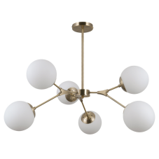 ITALUX PND-56980-6C Annes závěsné svítidlo 6xE14 starožitná bronzová, opálová