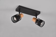 TRIO 811700232 NANDINI stropní bodové svítidlo/spot 2xE14 černá matná, dřevo