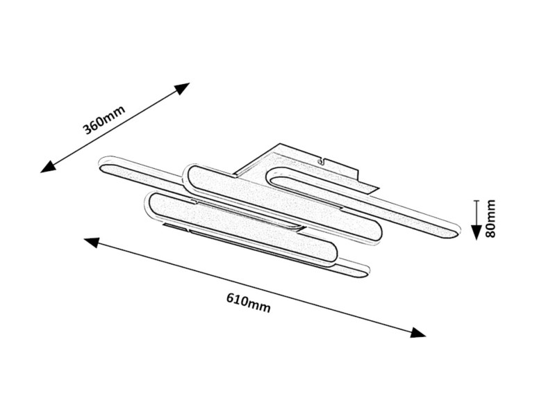 RABALUX 71050 Sindri stropné svietidlo LED 36W/1900lm 3000+4000K čierna, biela