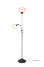 TRIO R46322024 COUNTRY stojacia lampa 1xE27, 1xE14 hrdzavá, alabastrová
