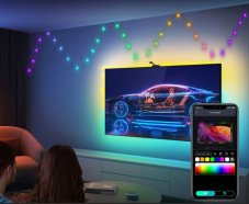 RABALUX SMART LIGHT 77123 Biri venkovní svetelná řetěz 5m LED 2,8W RGB IP44 průhledná, stmívatelná, dálkový ovladač