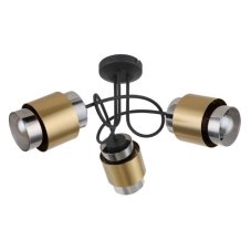 GLOBO 15560-3D MILLEY stropní svítidlo D500mm 3xE27 matná černá, kouřová