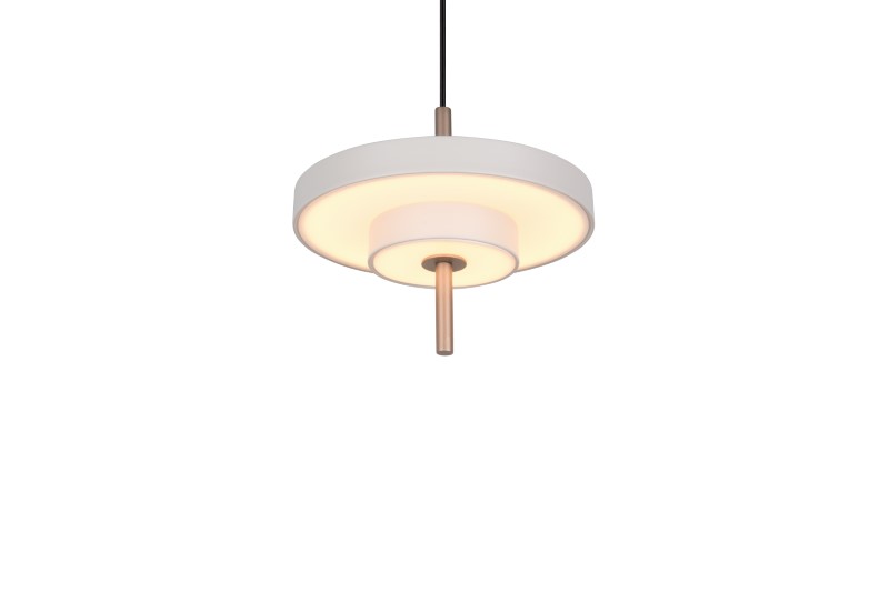 TRIO 340210176 KEATON závesné svietidlo D200mm SMD LED 10W/1200lm 2300+3000+4000K svetlošedá, switchdimmer