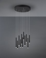 TRIO 321691132 TUBULAR závěsné svítidlo LED D400mm 11x2,5W/220lm 3000K matná černá, switchdimmer