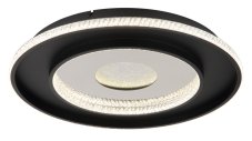 GLOBO 48041D MARSH stropné svietidlo D525mm LED 30W 3737/1362lm 2700-6500K čierna, krištáľový efekt, časovač, diaľkový ovládač