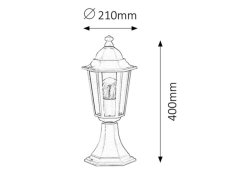 Rabalux 8206 Velence exteriérové stojanové svietidlo 1xE27 čierna