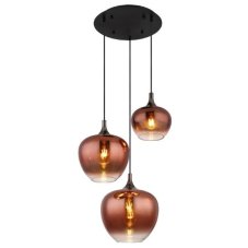 GLOBO 15548-3HG MAXY závěsné svítidlo D480mm 3xE27 černá, měděná