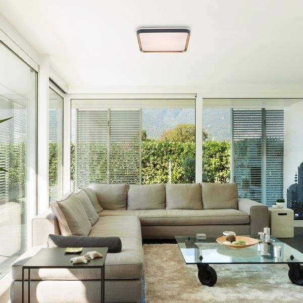 RABALUX 71029 Liatris stropní svítidlo LED 395x395mm 26W/1450lm 3000K šedá, bílá