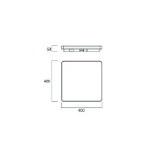 Sylvania 0043519 stropní svítidlo START SURFACE SLIM IP54 SQUARE 4000lm 2CCT D WH