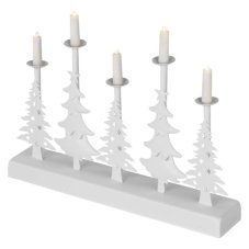 EMOS DCAW14 vánoční dekorace svícen 5 LED V24cm 0,3W teplá bílá, časovač, 2xAA excl.