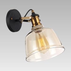 PREZENT 46307 FAMOSA nástenné svietidlo 1xE27/40W,antická mosadz/COGNAC