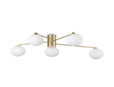 Ideal Lux 288277 HERMES stropné svietidlo 5xG9 saténová mosadz