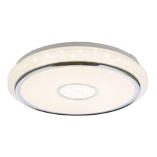 GLOBO 48389-40 DANI stropní svítidlo LED D500mm 40W/3100lm 3000-6500K bílá, chrom, opál, stmívatelné, dálkové ovládaní, starlight efekt, krištálový efekt