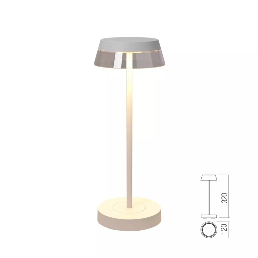 REDO 90306 ILUNA exeriérová stolní lampa SMD LED 2,5W 145lm-150lm 2700K-3000K IP65 bílá