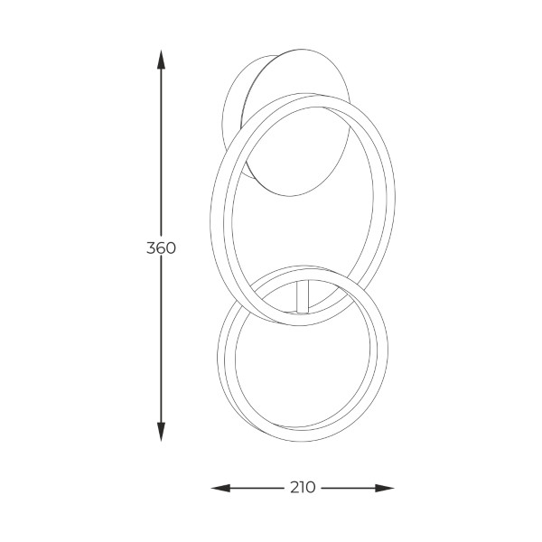 LED nástěnné svítidlo 950 lm 3000+4000+6000K černá, zlaté Zuma Line RANDO 20002W-GD