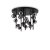 Ideal Lux 328386 PERLAGE stropní svítidlo 18xG9 D750mm černá, kouřová