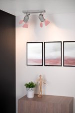 LUCIDE 17997/02/66 PICTO Stropní bodové svítidlo GU10 2x5W růžová, šedá