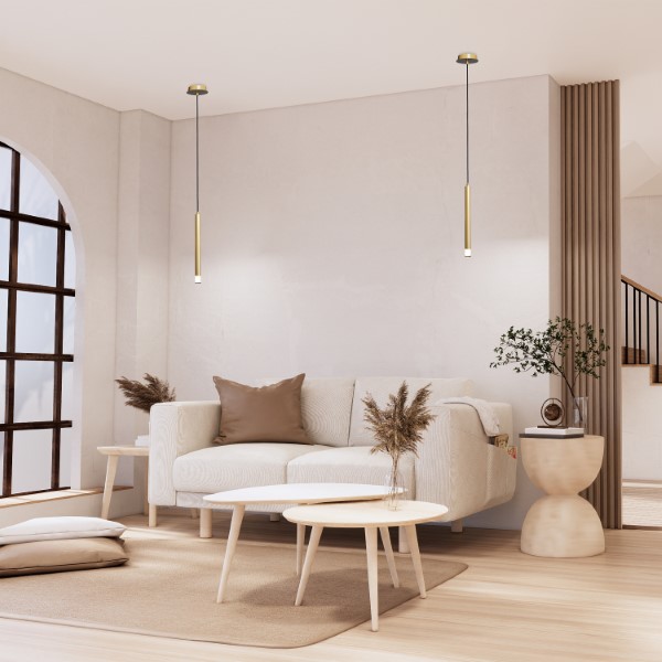 RABALUX 72357 Ramira závesné svietidlo D30mm 1xG9 zlatá, priehľadná