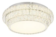 GLOBO 68157-48 KLARA stropní svítidlo D500mm LED 48W 5962/3400lm 2700-6000K chromová, křišťálový efekt