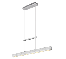 TRIO R32043105 PAROS závesné svietidlo LED 21W/3000lm, 2x5,5W/2x750lm 3000K, brúsený hliník, switchdimmer