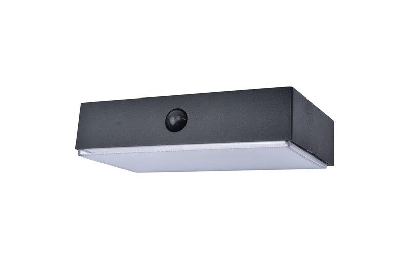 LUTEC CONNECTED 6939501330 FADI exteriérové solárne nástenné svietidlo LED 5W 800lm 2700-6500K IP44 čierna so senzorom