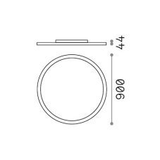 Ideal lux 341255 FLY SLIM stropní svítidlo D900mm LED 68W 8000/5750lm 2700K IP40 bílá