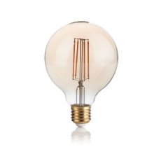 Ideal Lux 151717 LED žiarovka E27 Vintage G95 4W/300lm 2200K jantárová, globe