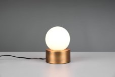 TRIO Reality R59051004 COUNTESS dotyková stolní lampička V170mm 1xE14 staromosazná, bílá, On/Off