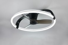 TRIO Reality R64262132 STOCKHOLM stropní svítidlo s ventilátorem D730mm SMD LED 37W/4300lm 2700-6500K černá, dálkový ovladač