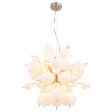 GLOBO 15633HO UDO závěsné svítidlo D550mm 6xE14 matný nikl, bílá