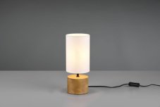 TRIO Reality R50171930 WOODY stolní lampička V300mm 1xE14 dřevo, bílá