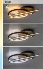 RABALUX 71404 Arash stropné svietidlo LED 40W/2200lm 3000+4000+6500K čierna, drevo, biela