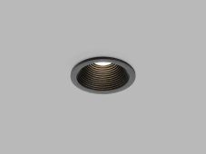 LED2 2111033DT SPLASH zápustné bodové svietidlo LED D76mm 7W/525lm 3000K IP54 TRIAC čierna